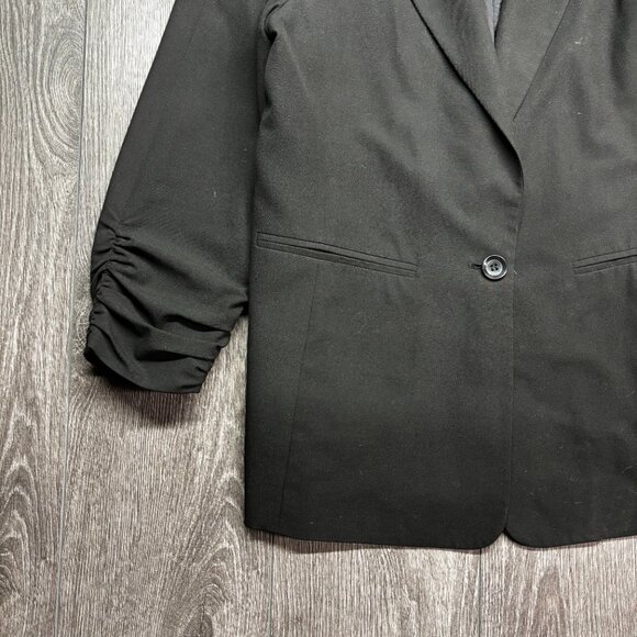 Micheal Kors Black Blazer Women's Medium Single Button Suit Jacket - Picture 2 of 12